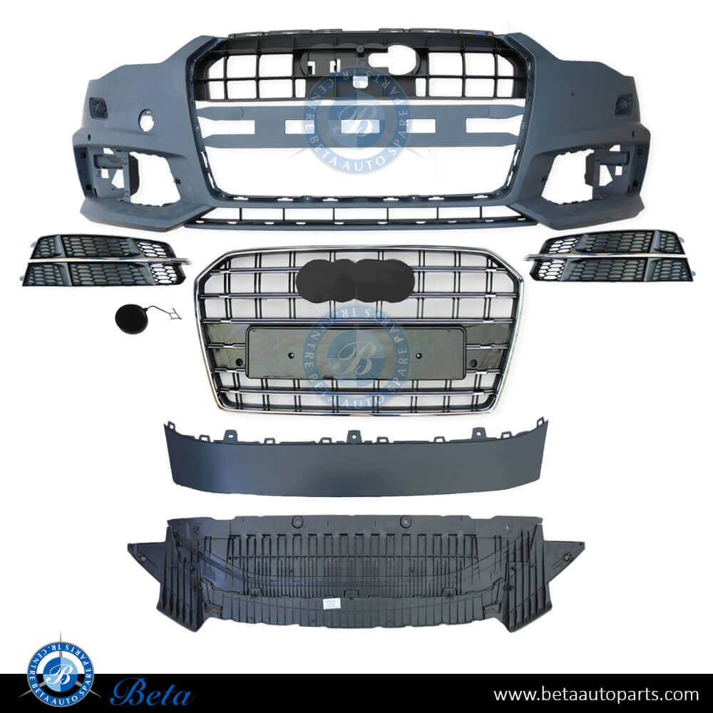 Front Bumper assembly with PDC and Washer for Audi A6 S-Line 2015-2018 models Front Bumper assembly with PDC and Washer for Audi A6 S-Line 2015-2018 models